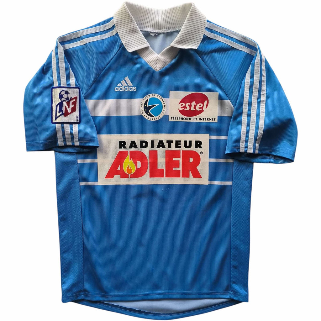 Strasbourg 1999-00 Adidas home football shirt size M