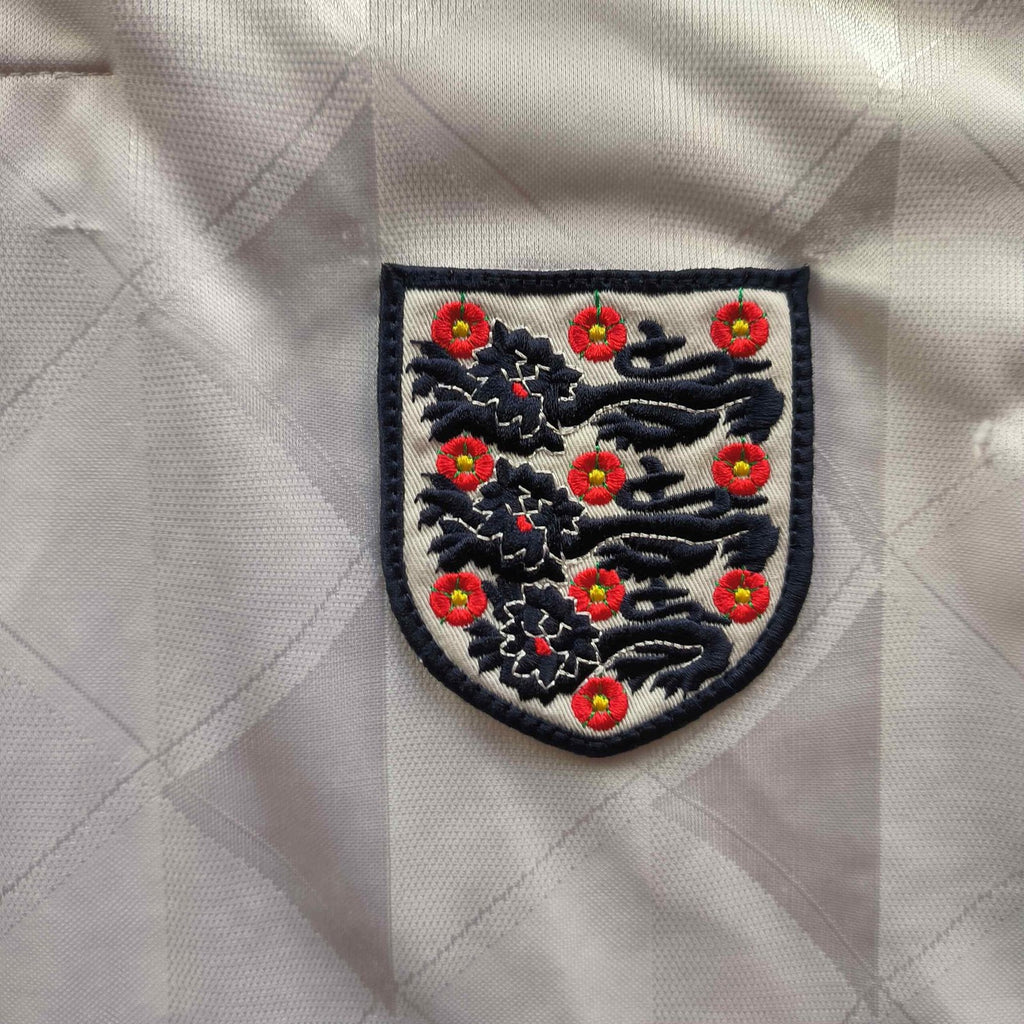 England 1988-90 Score Draw home retro football shirt size S