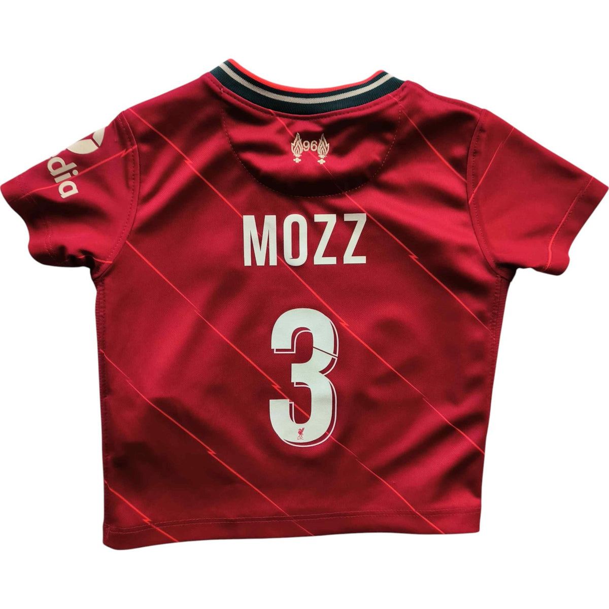 Liverpool 2021-22 Nike hazai „Mozz” #3 foci mez gyerek 70-75-ös