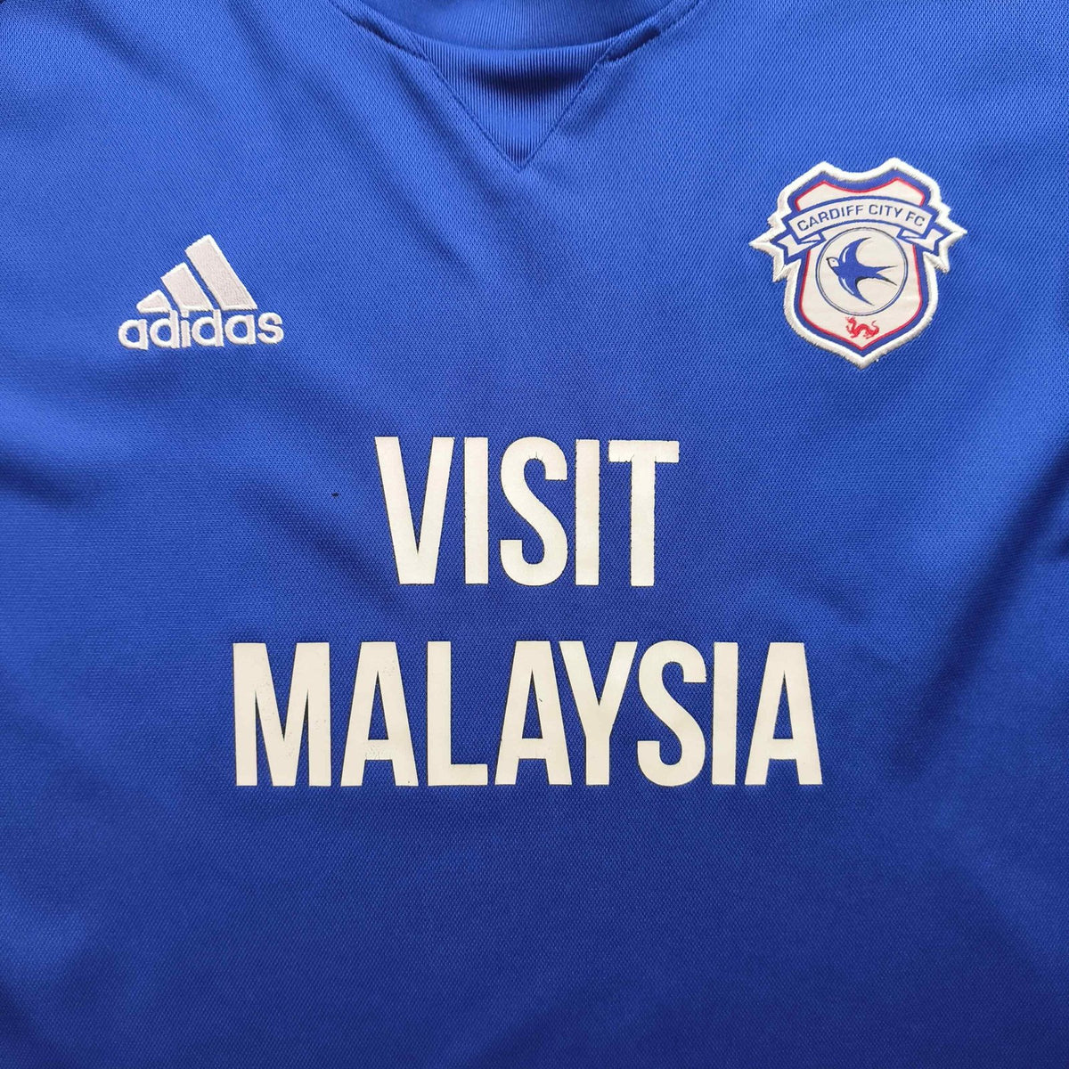 Cardiff City 2017-18 Adidas home football shirt size XXL
