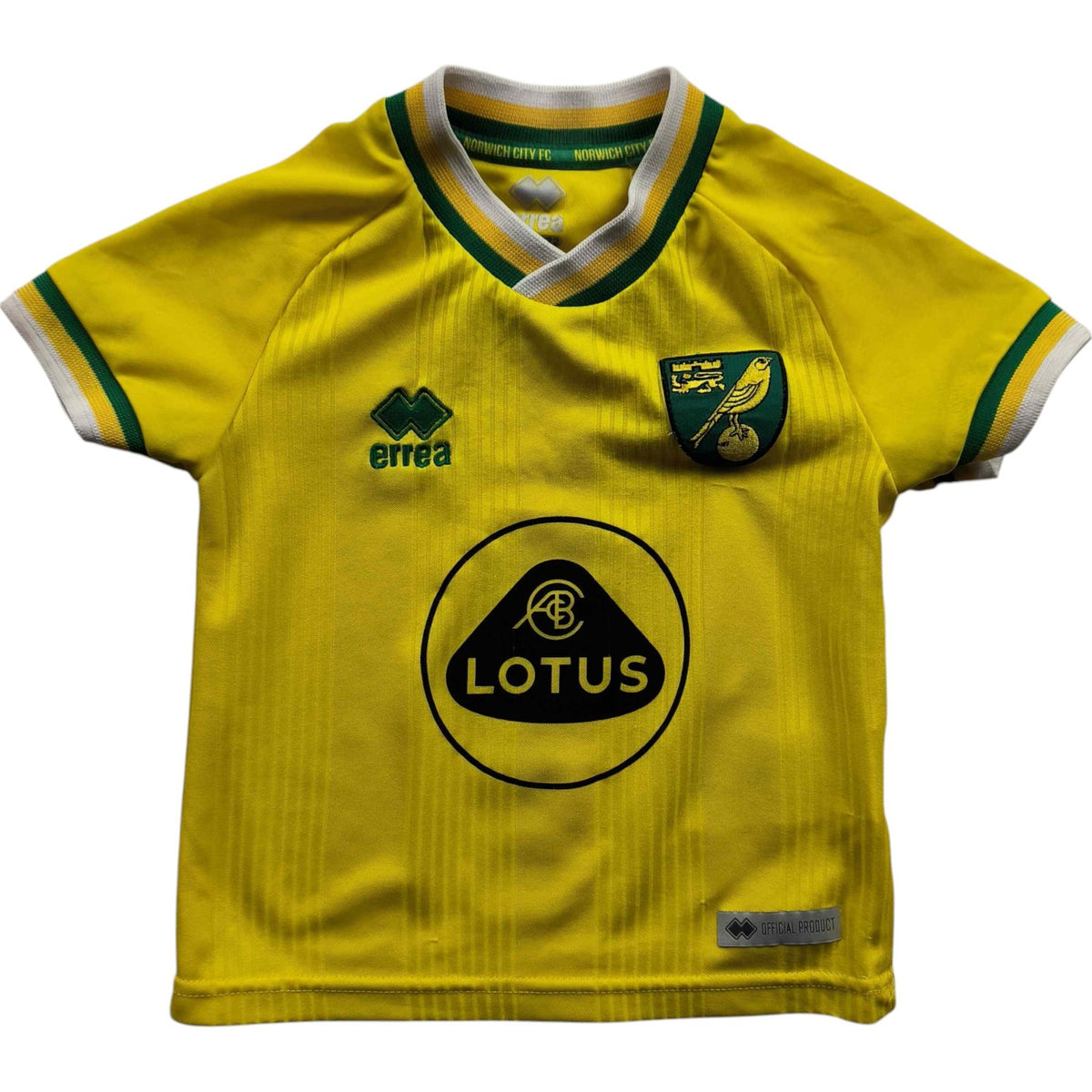 Norwich City 2020-21 Errea home „Naya #1” football shirt size 92