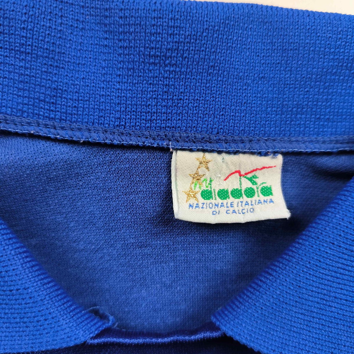 Olaszország 1990-92 Diadora hazai hosszú ujjú #6 foci mez S-es