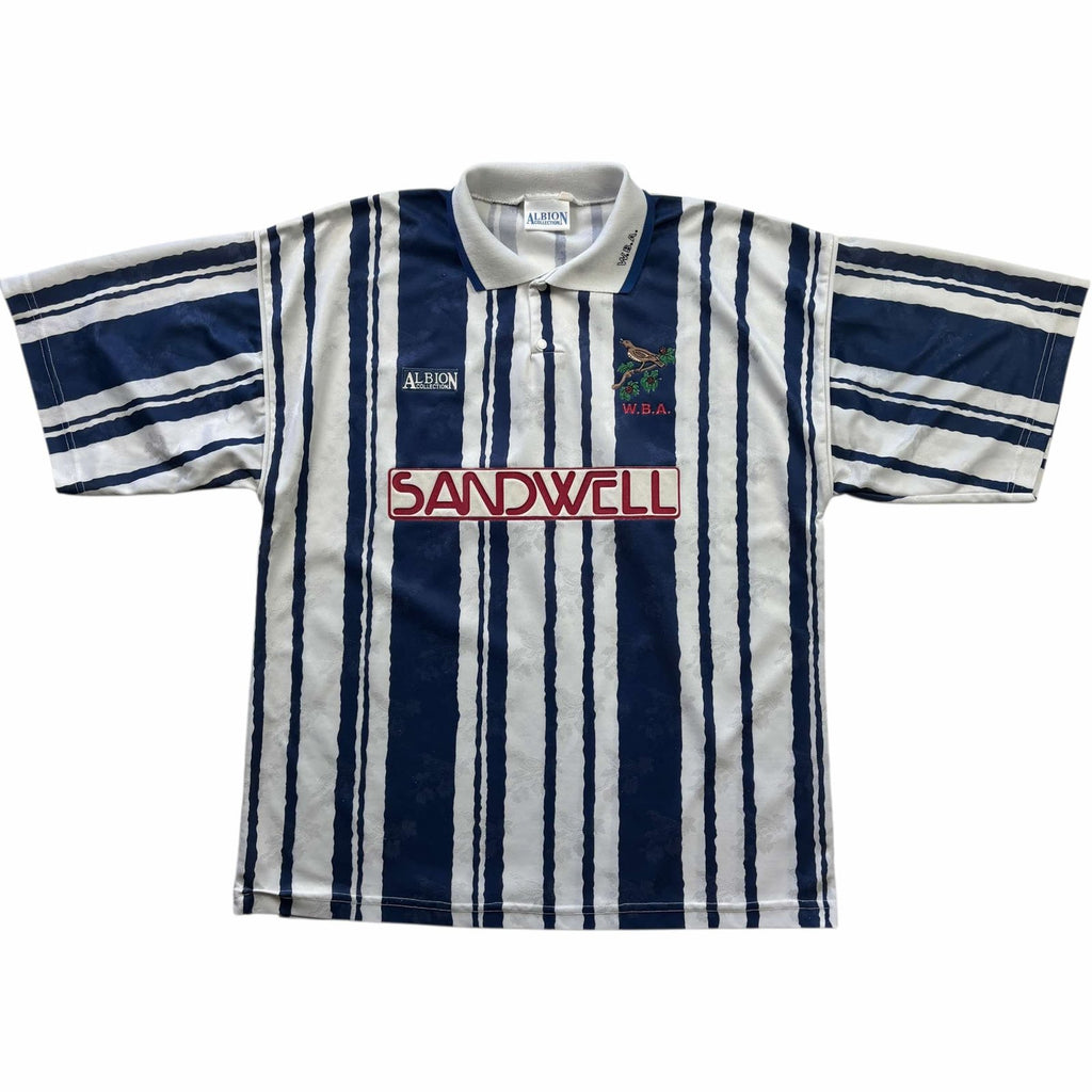 West Bromwich Albion 1992-93 home football shirt size L