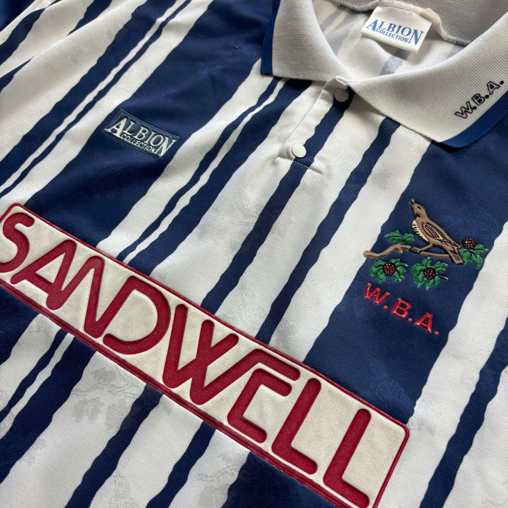 West Bromwich Albion 1992-93 home football shirt size L