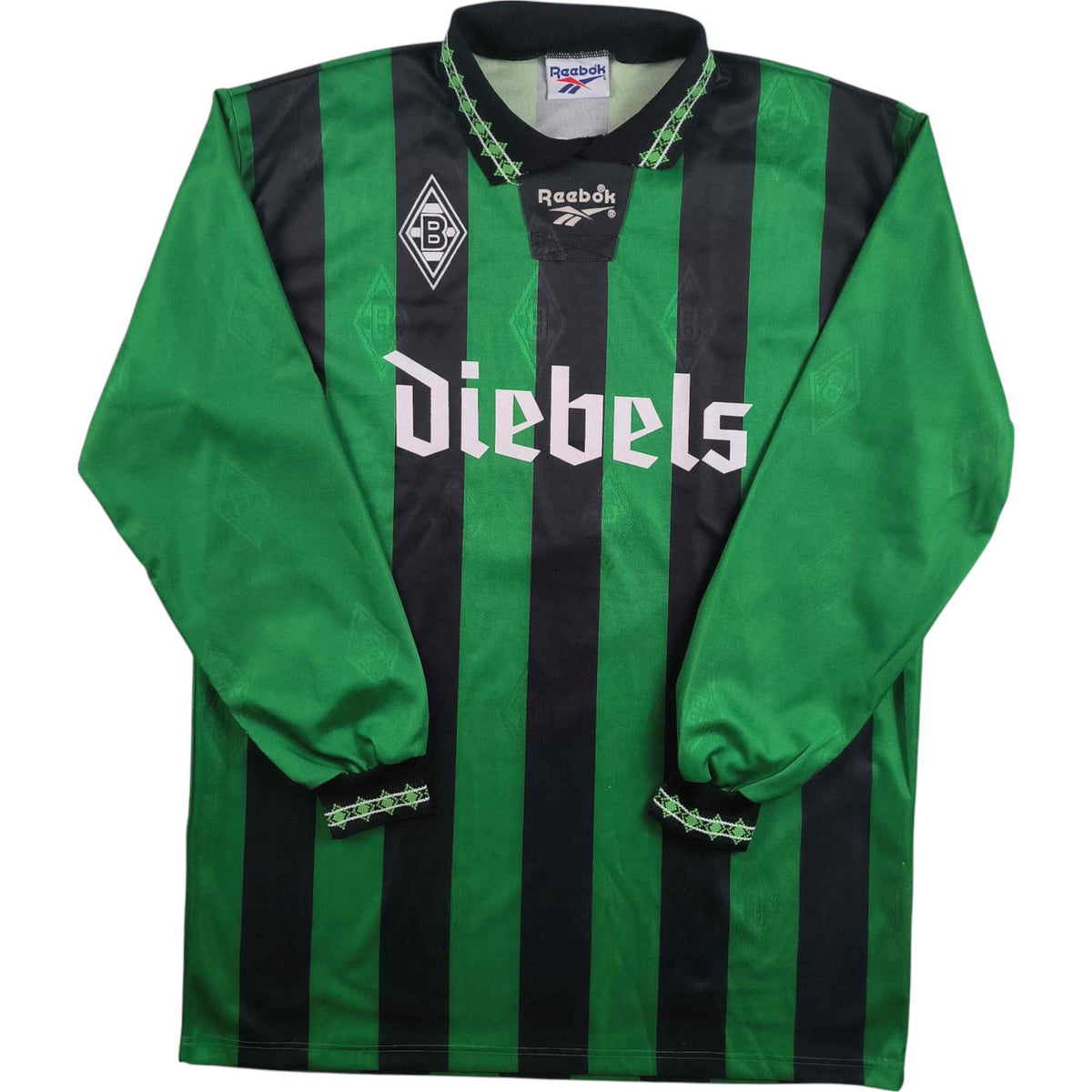 Borussia Mönchengladbach 1995-96 Reebok away long sleeve football shirt size XL