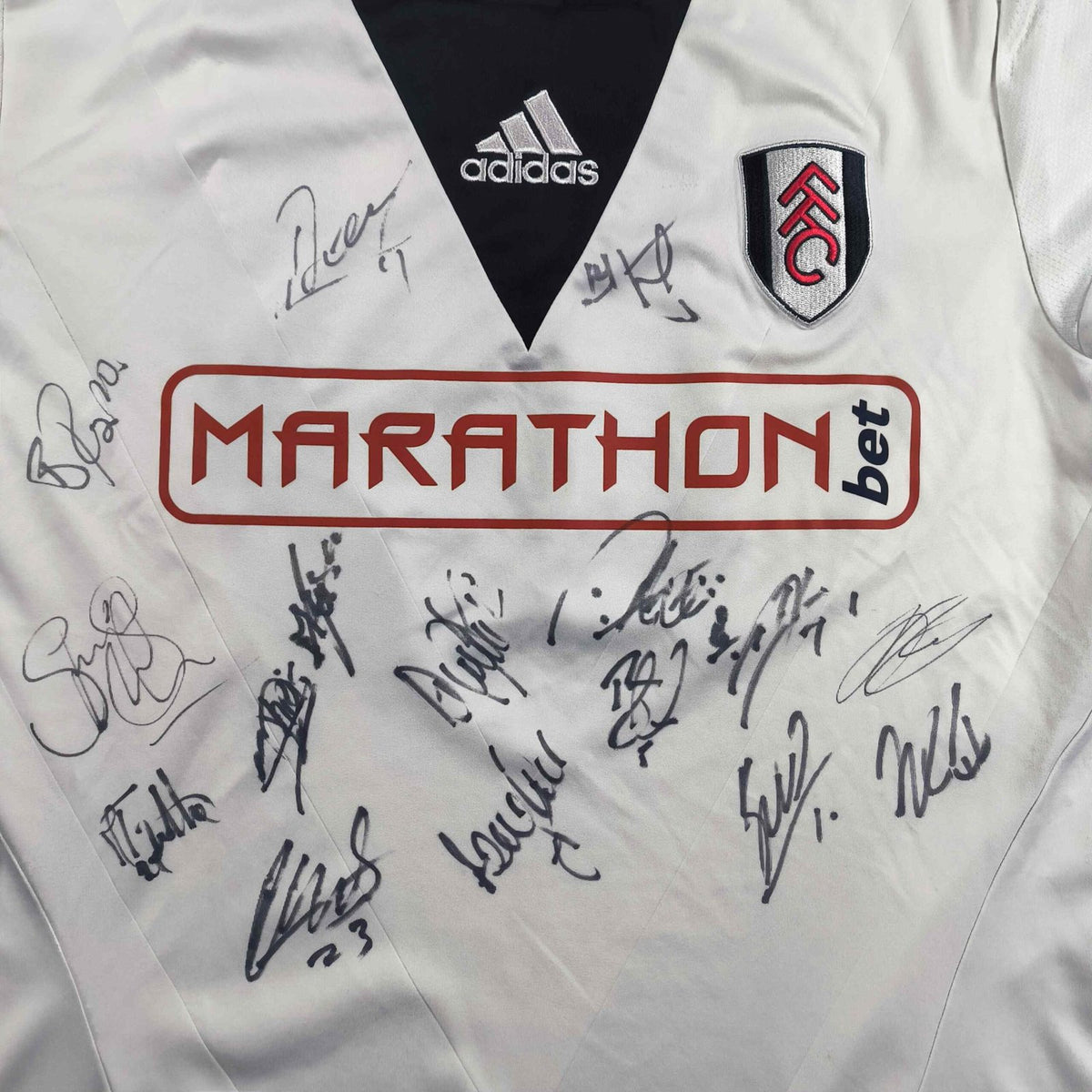 Fulham 2013-14 Adidas hazai #18 *Aláírt* foci mez L-es