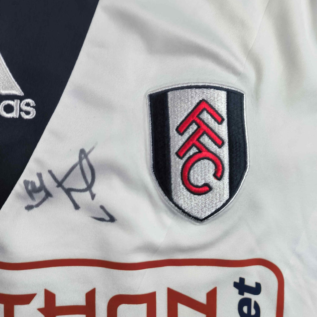Fulham 2013-14 Adidas hazai #18 *Aláírt* foci mez L-es