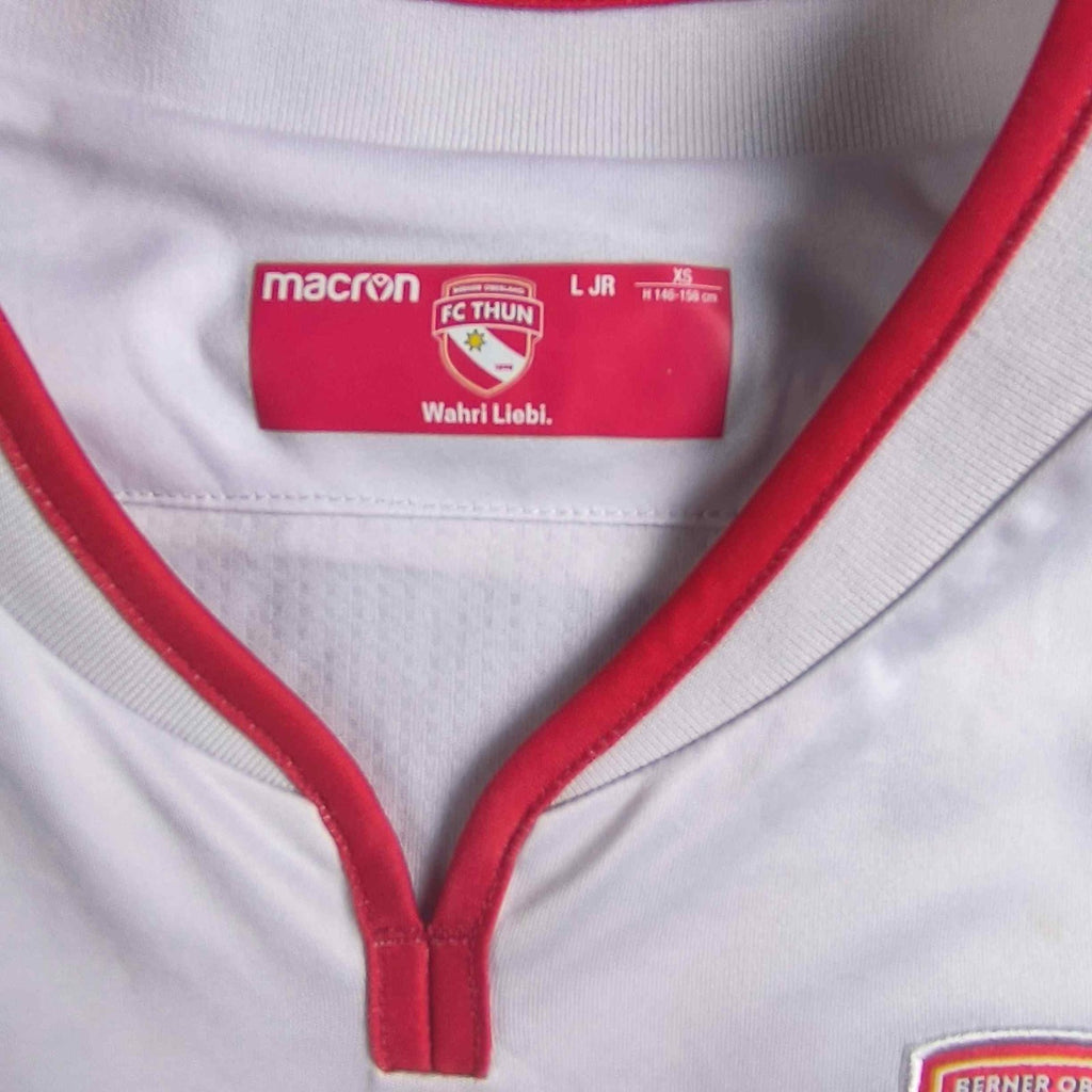 FC Thun 2020-21 Macron home Dominik Schwizer football shirt size 152