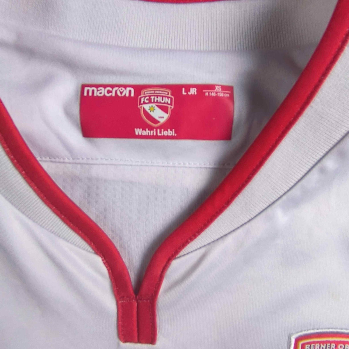 FC Thun 2020-21 Macron home Dominik Schwizer football shirt size 152