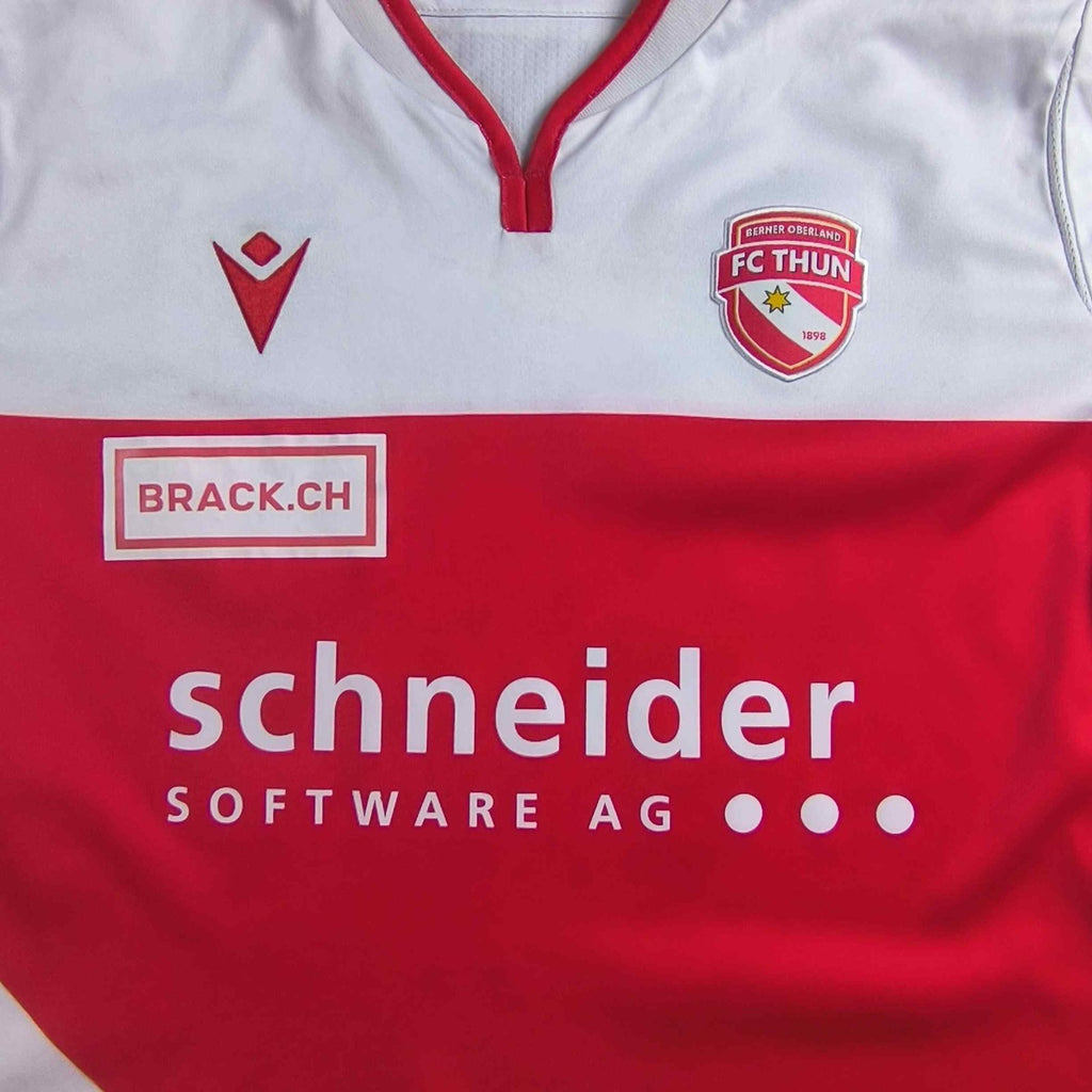 FC Thun 2020-21 Macron home Dominik Schwizer football shirt size 152