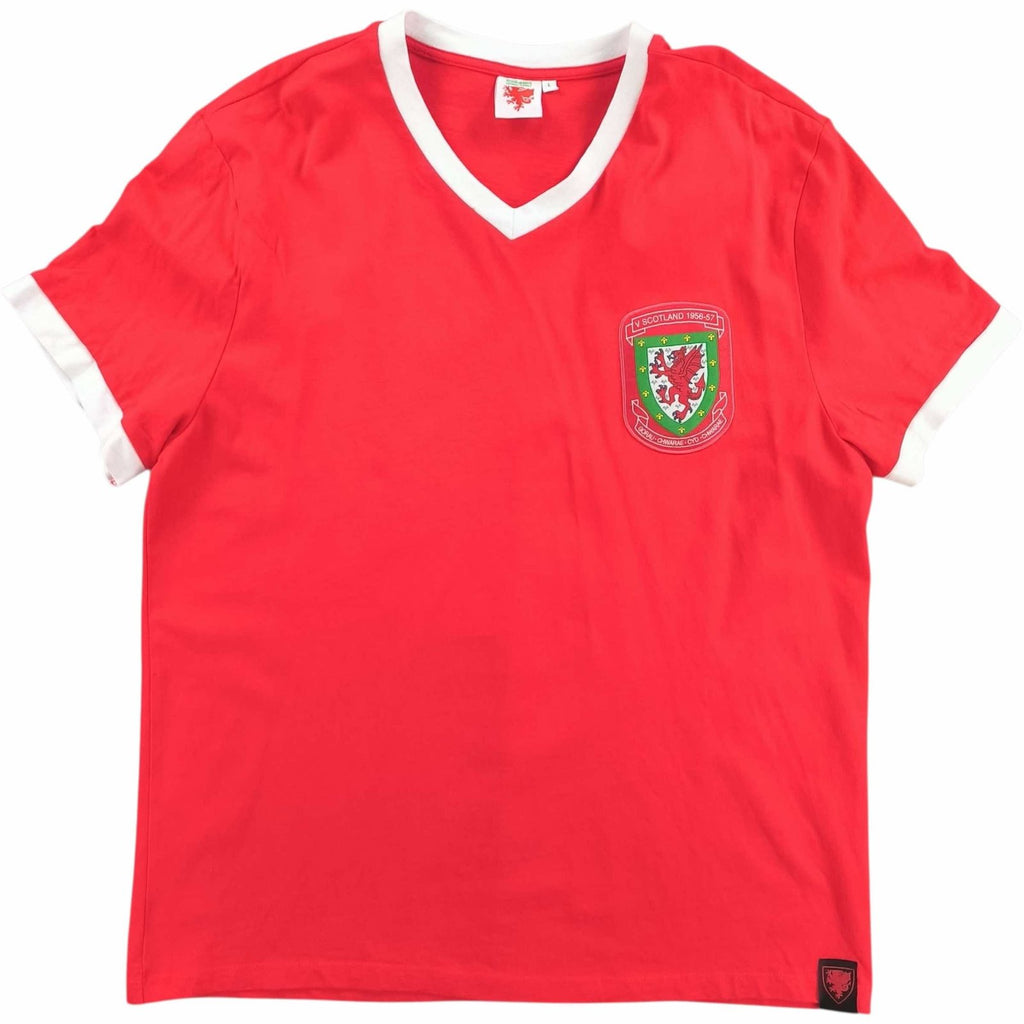 Wales 1956-57 home retro football shirt size L