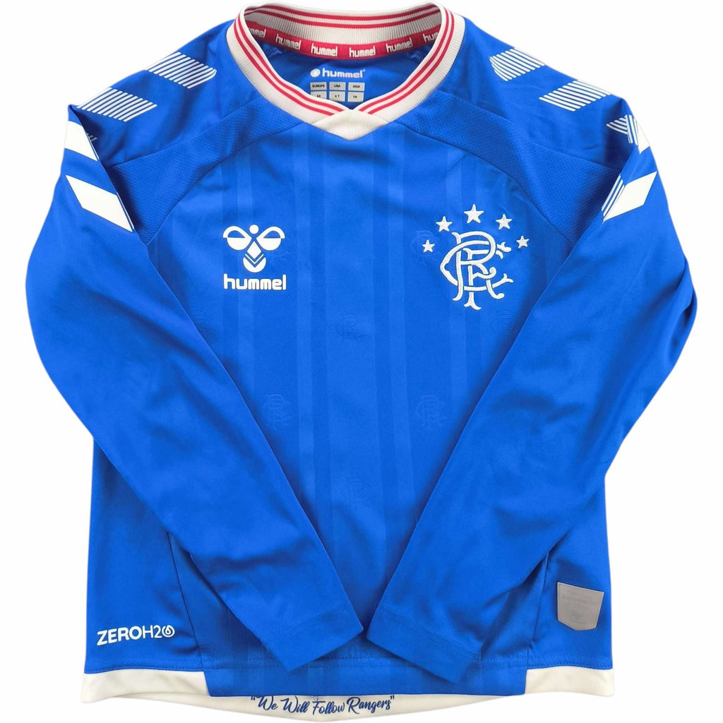 Rangers 2019-20 Hummel home long sleeve football shirt size 116
