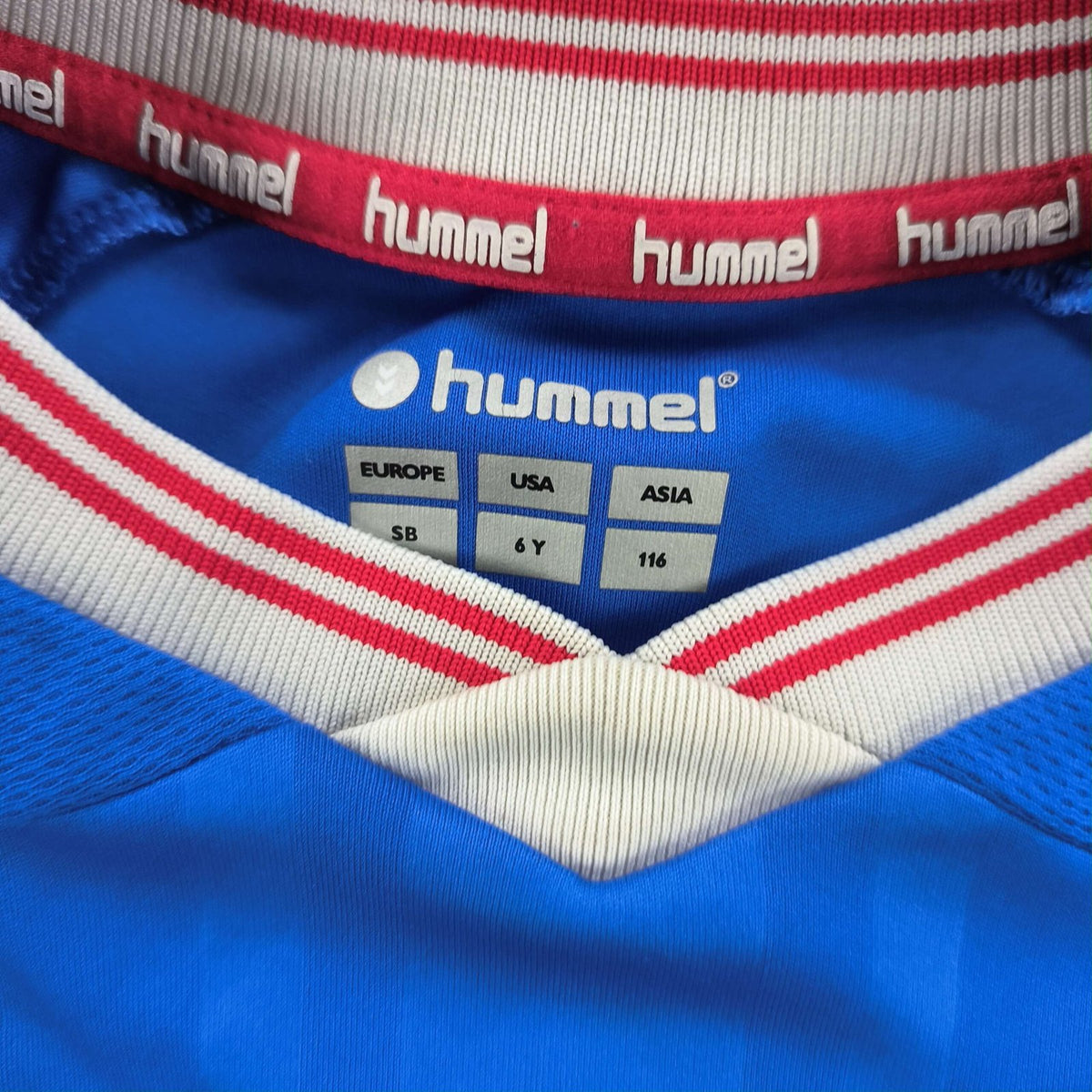 Rangers 2019-20 Hummel home long sleeve football shirt size 116