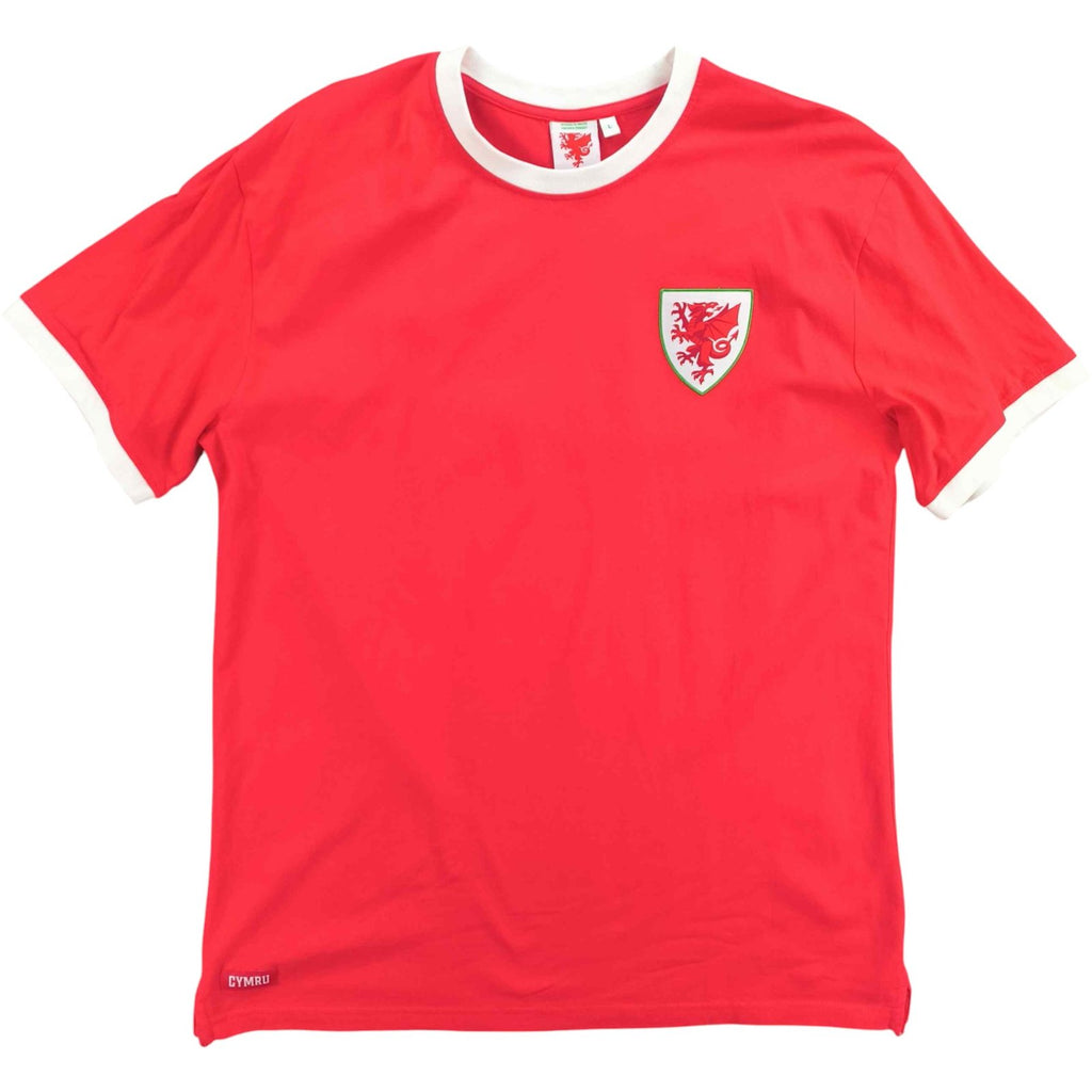 Wales home retro football shirt size L