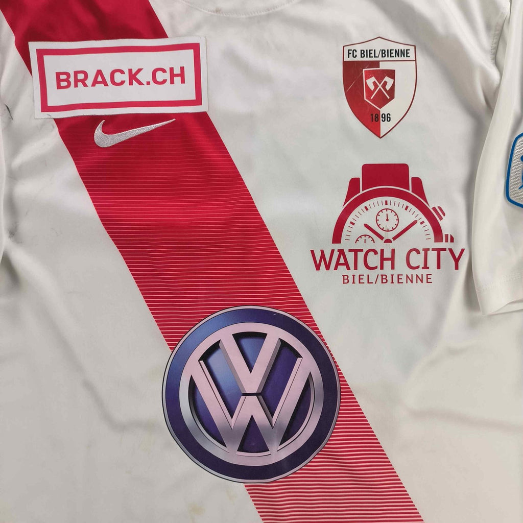 FC Biel-Bienne 2015-16 Nike hazai Fabian Stoller *Aláírt* foci mez M-es