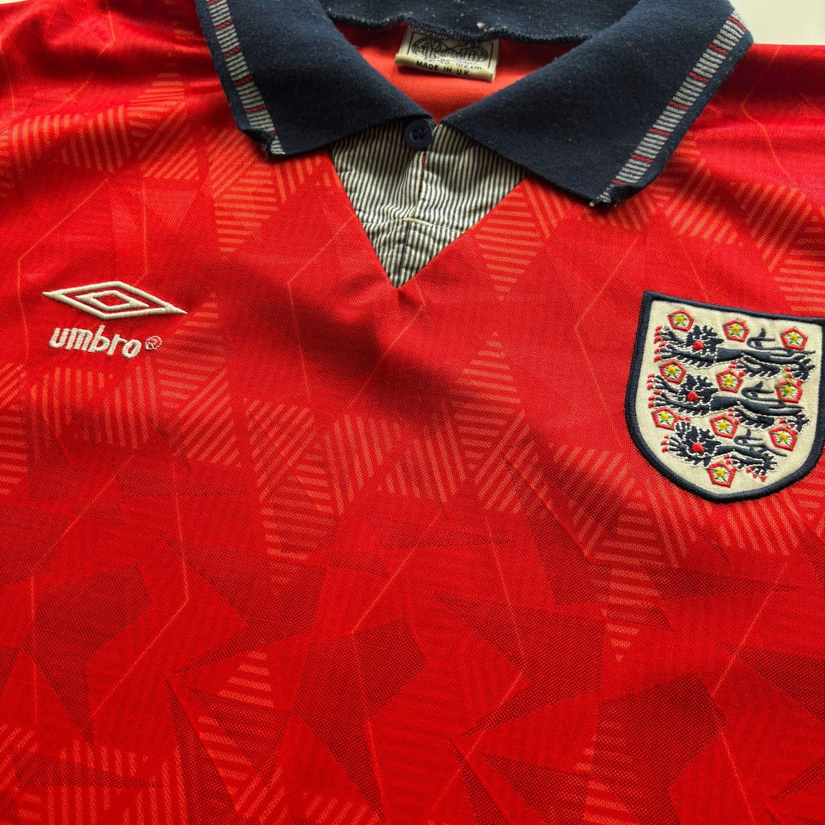 Anglia 1990-92 Umbro vendég foci mez M-es