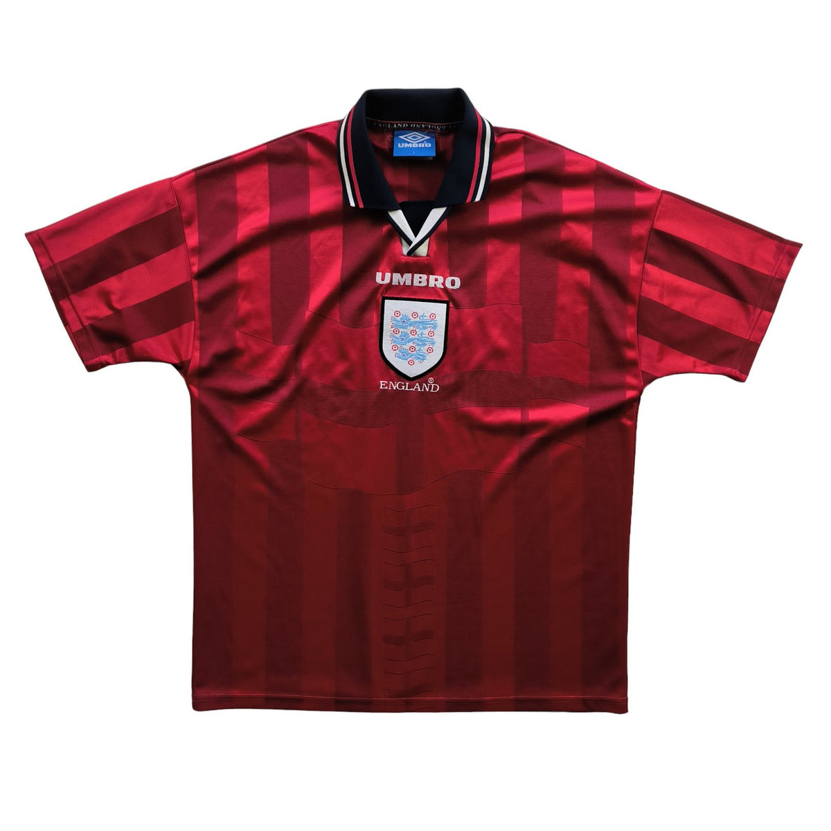 Anglia 1997-99 Umbro vendég foci mez L-es