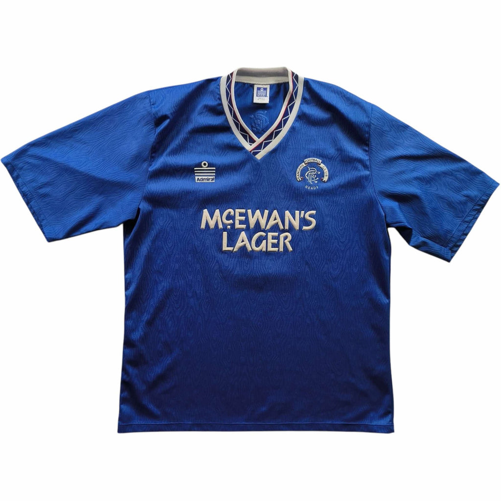 Rangers 1990-92 Admiral home football shirt size XL