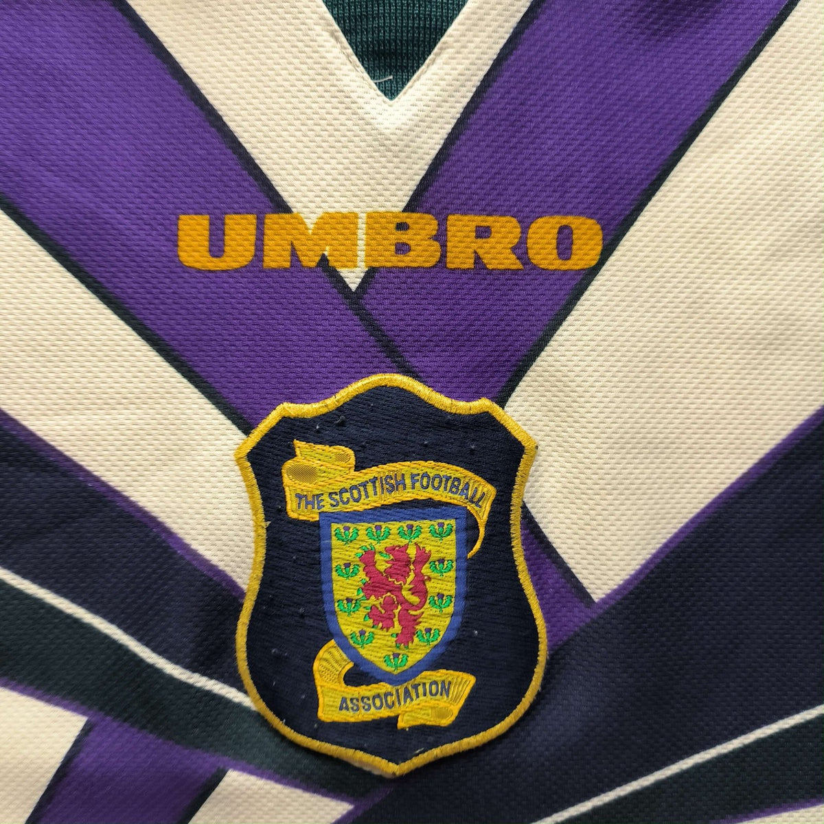 Skócia 1994-96 Umbro vendég foci mez L-es