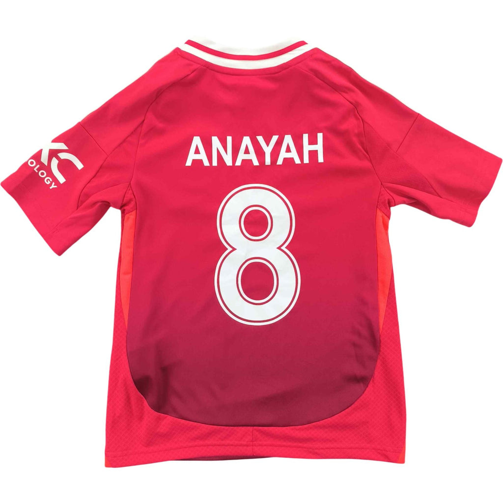 Manchester United 2024-25 Adidas hazai „Anayah #8” foci mez gyerek 128-as