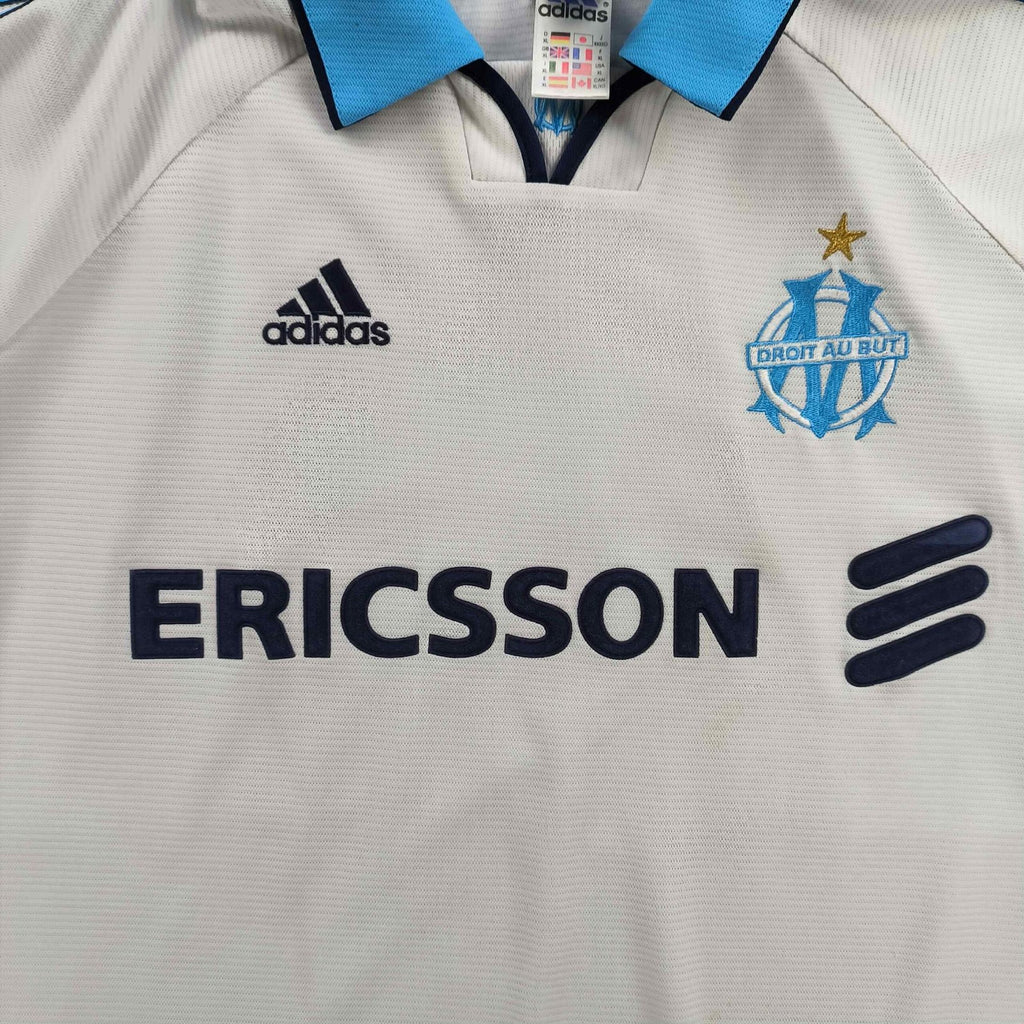 Marseille 1999-2000 Adidas home football shirt size XL