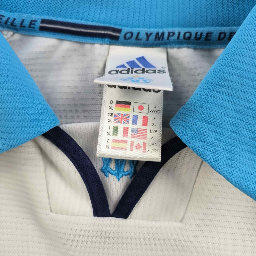 Marseille 1999-2000 Adidas home football shirt size XL