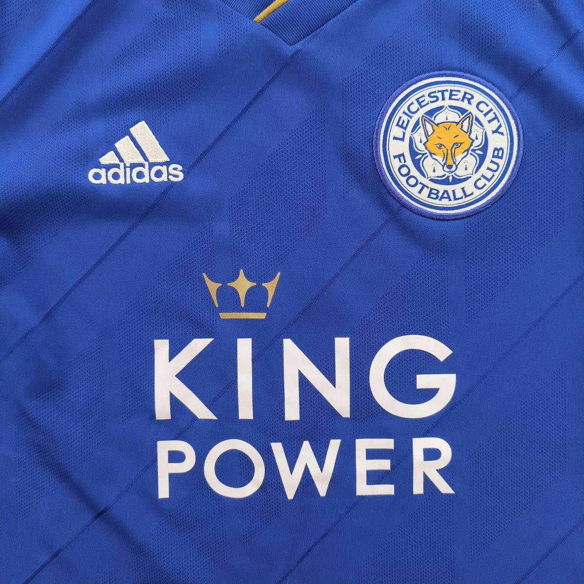 Leicester City 2018-19 Adidas home football shirt size 140