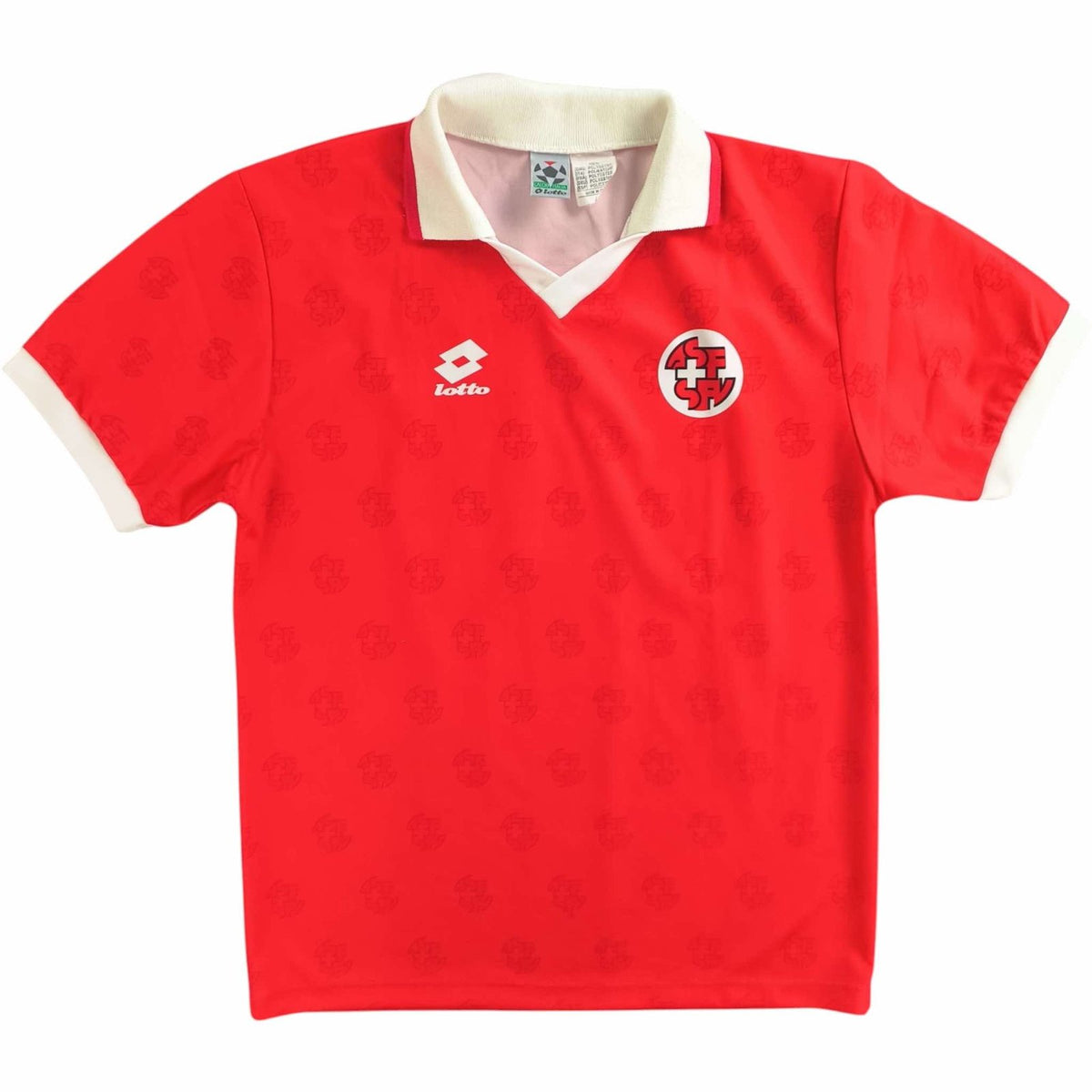 Switzerland 1994-96 Lotto home #4 *Signed* football shirt size L