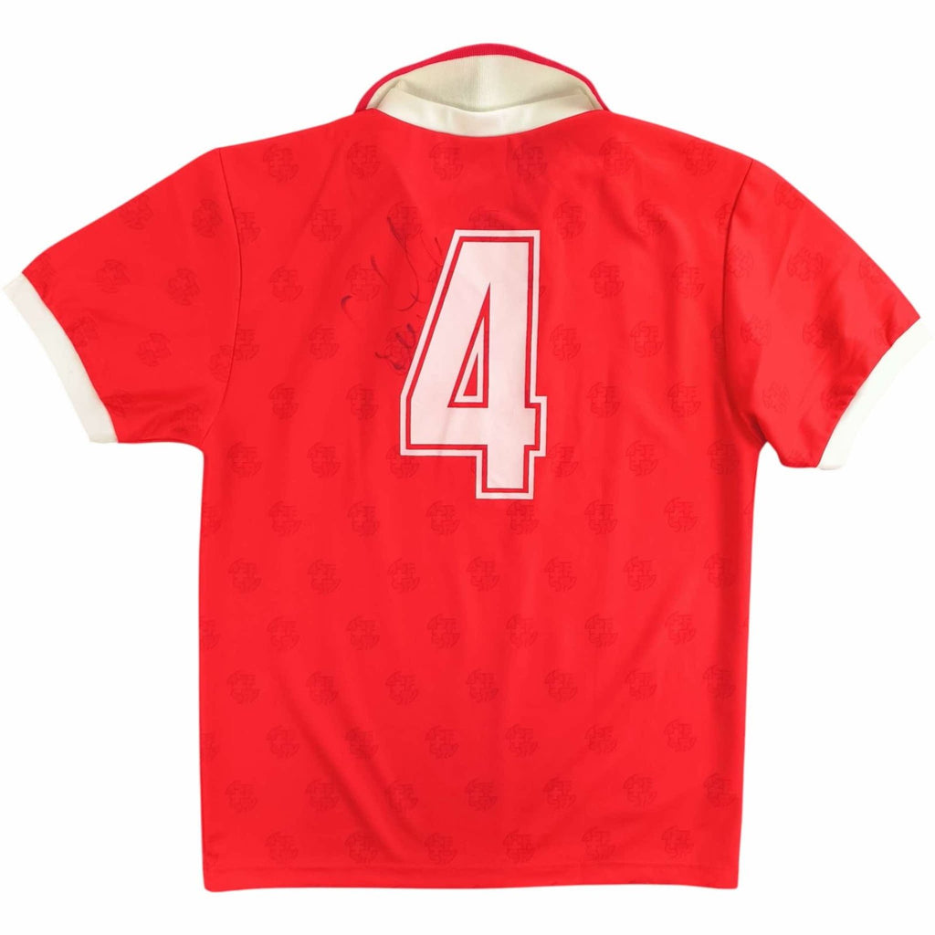 Switzerland 1994-96 Lotto home #4 *Signed* football shirt size L