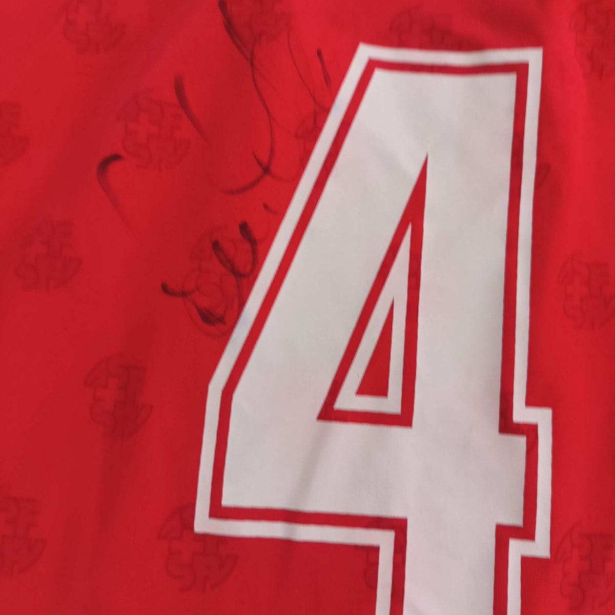 Switzerland 1994-96 Lotto home #4 *Signed* football shirt size L