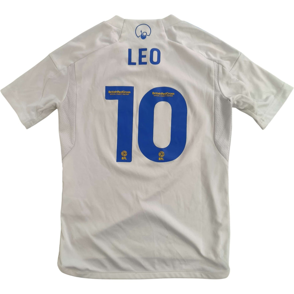 Leeds United 2023-24 Adidas home „Leo #10” football shirt size 140