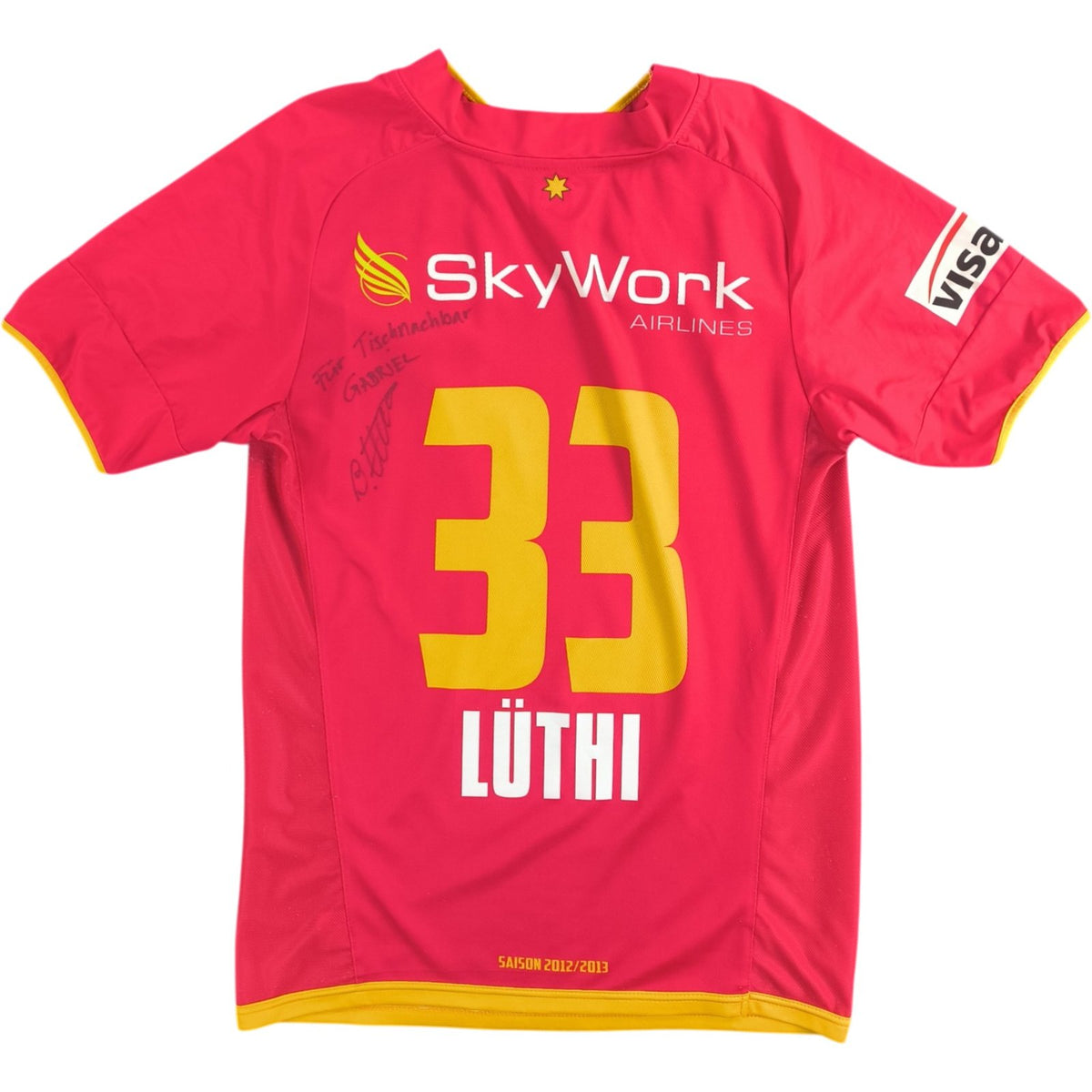 FC Thun 2012-13 Erima home Benjamin Lüthi *Signed* football shirt size XS