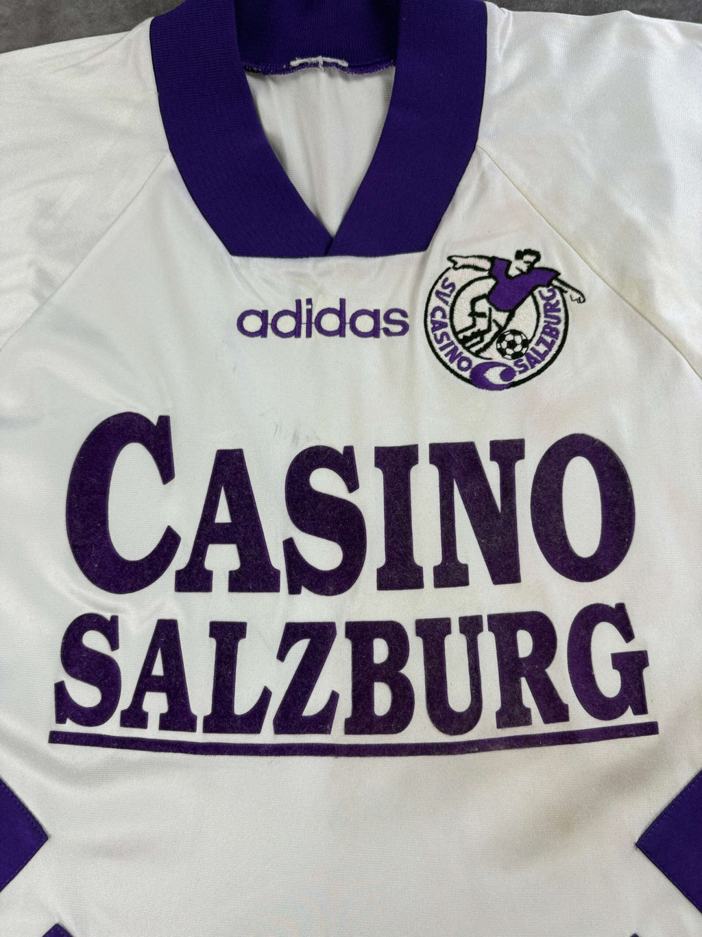Casino Salzburg 1995-96 Adidas vendég foci mez L-es