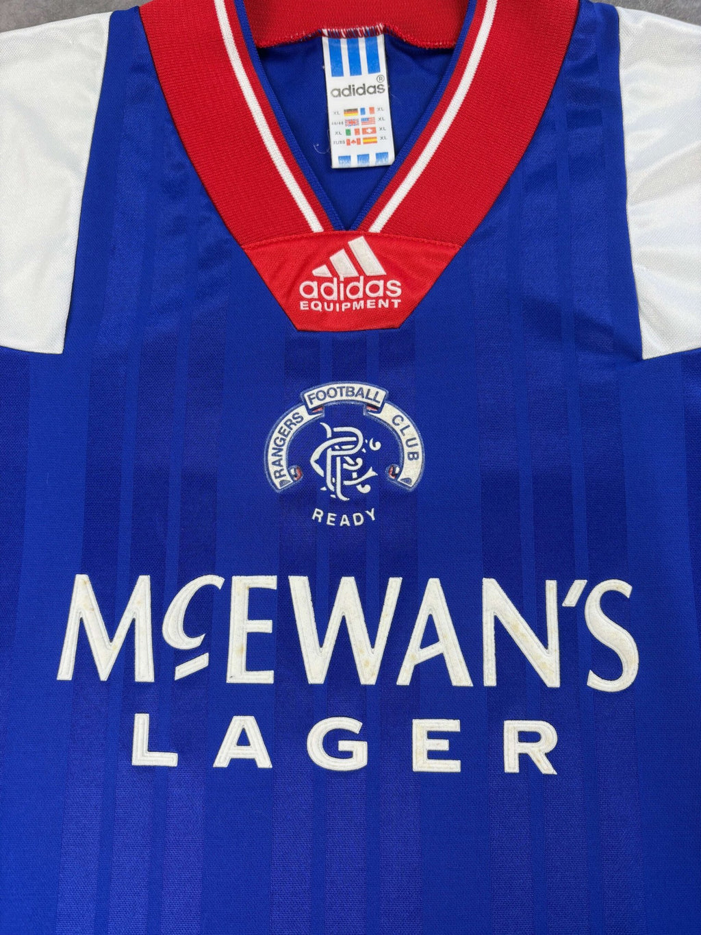 Rangers 1992-94 Adidas home football shirt size XL