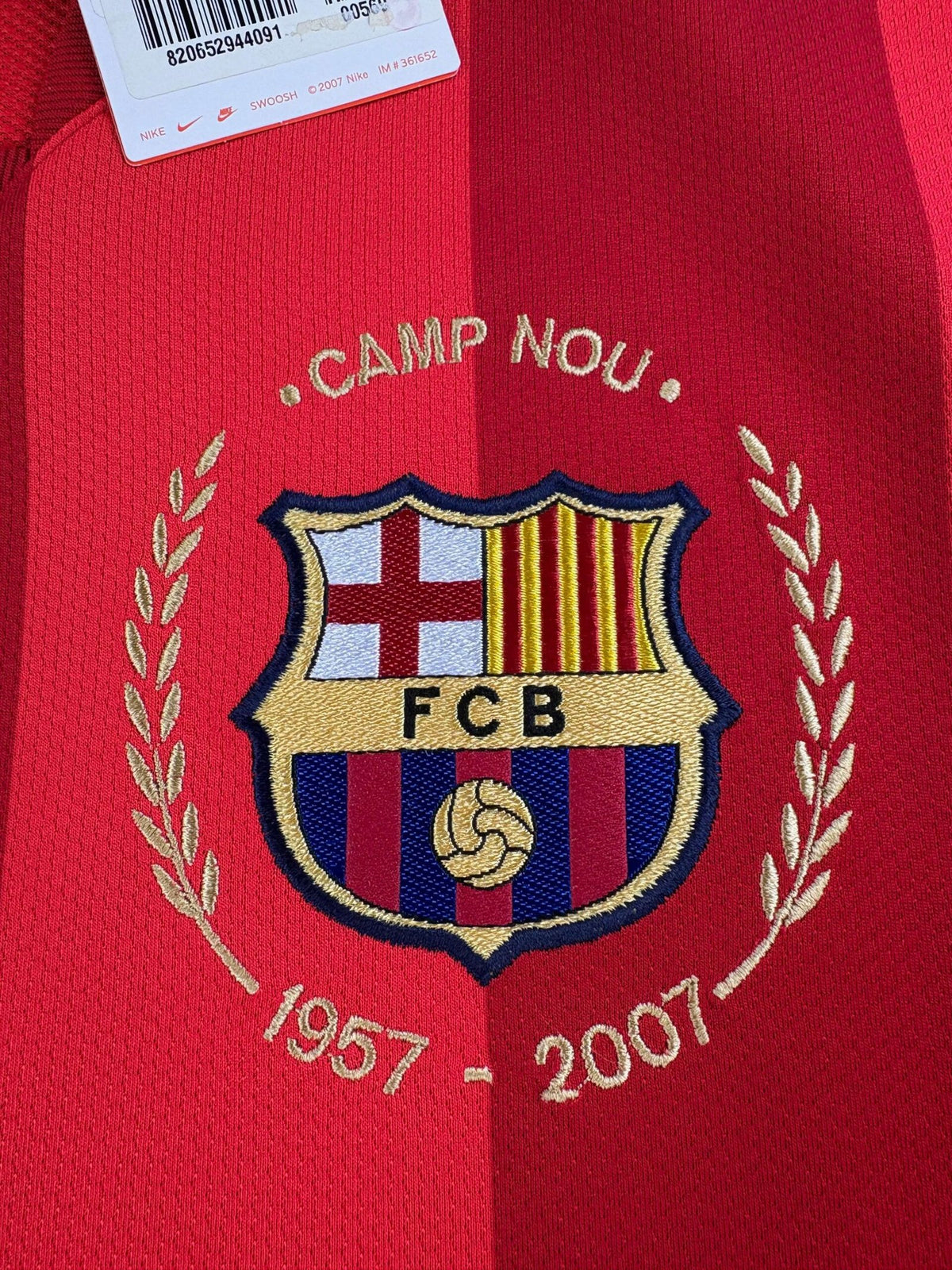 Barcelona 2007-08 Nike kapus Player Issue *Új* foci mez XL-es