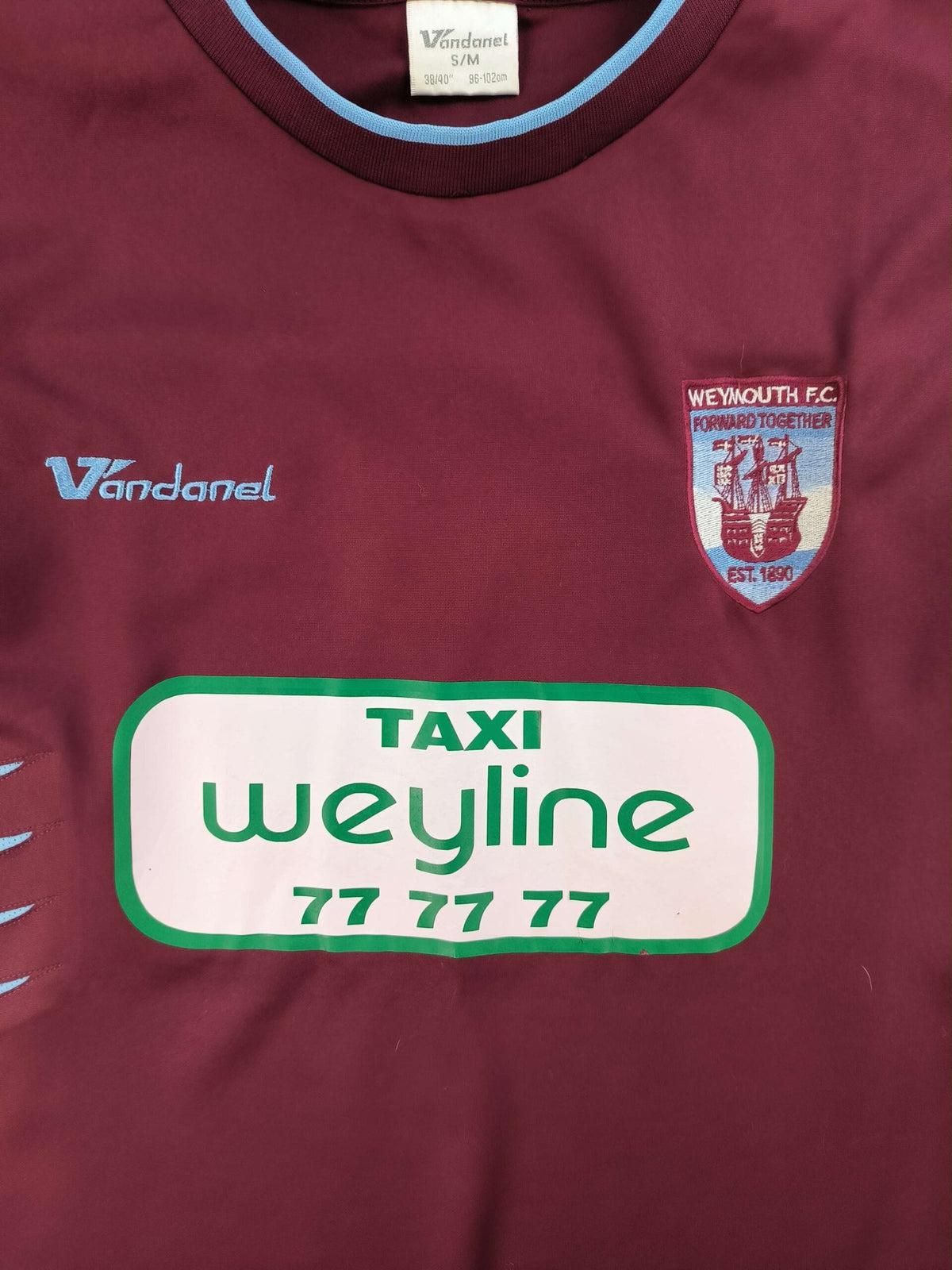 Weymouth Vandanel hazai foci mez S/M-es