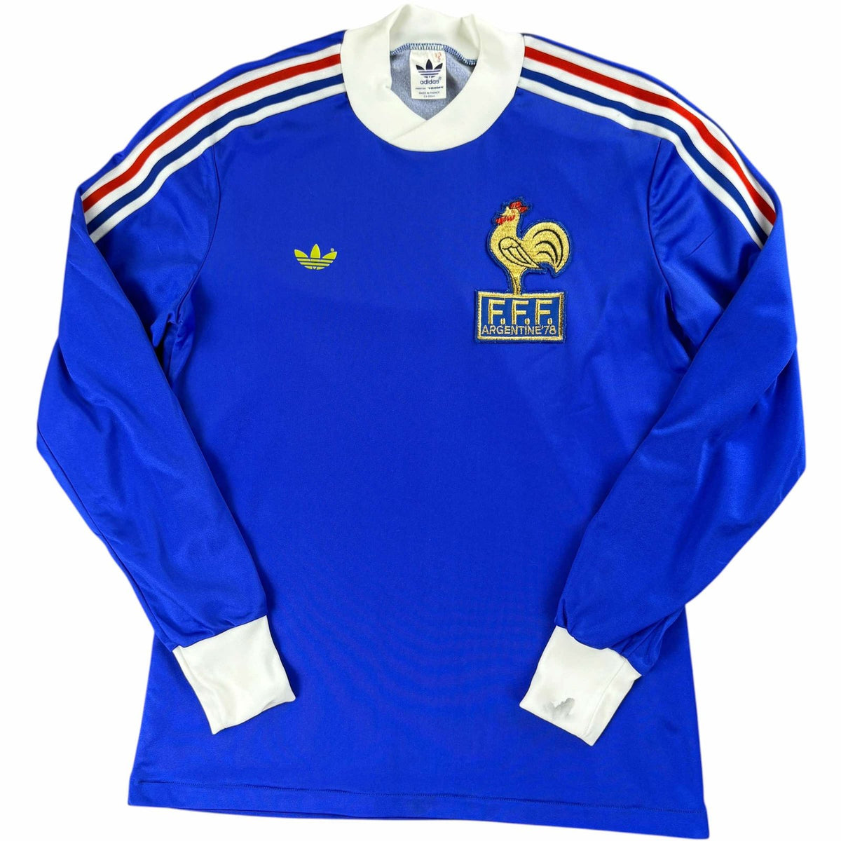 France 1978-80 Adidas home long sleeve football shirt size S
