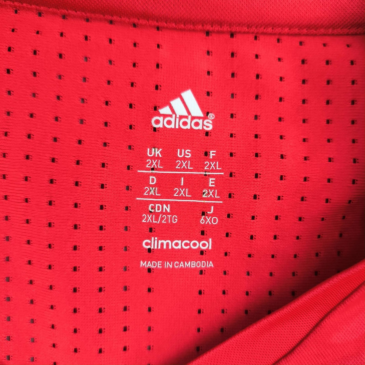Denmark 2015 Adidas training football shirt size XXL