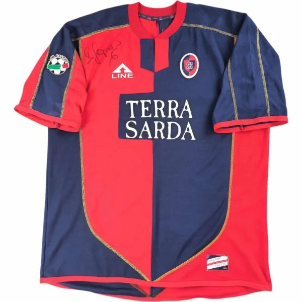 Cagliari 2003-04 A-Line hazai Diego Lopez *Aláírt* foci mez XL-es