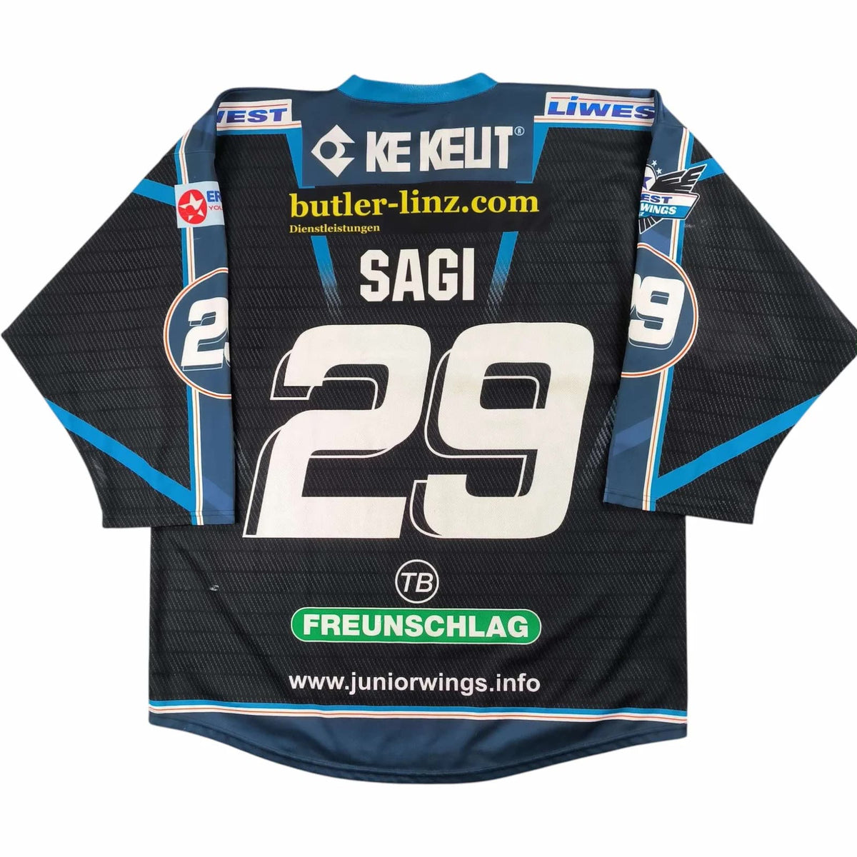 Black Wings Linz Sági Martin #29 ice hockey jersey size XL