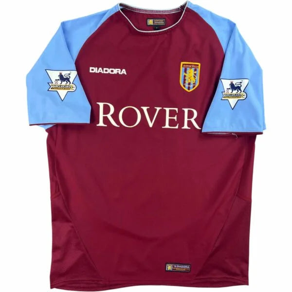 Aston Villa 2003-04 Diadora hazai Juan Pablo Angel foci mez S-es
