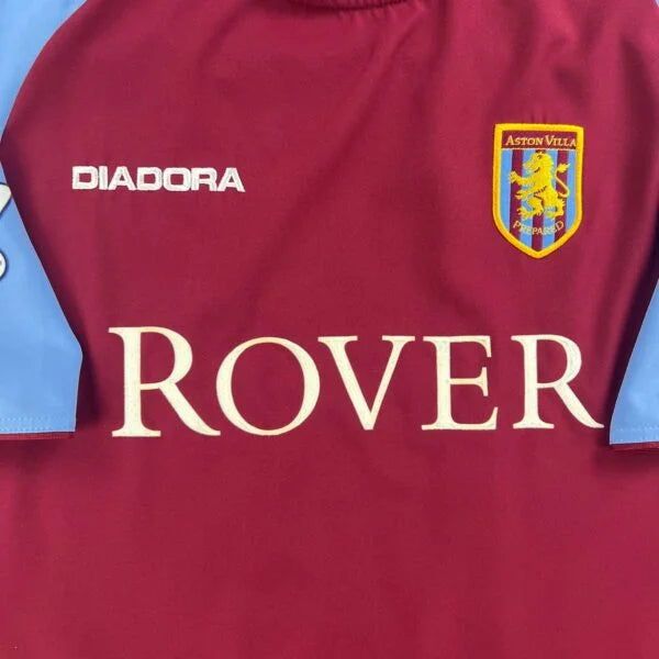 Aston Villa 2003-04 Diadora hazai Juan Pablo Angel foci mez S-es