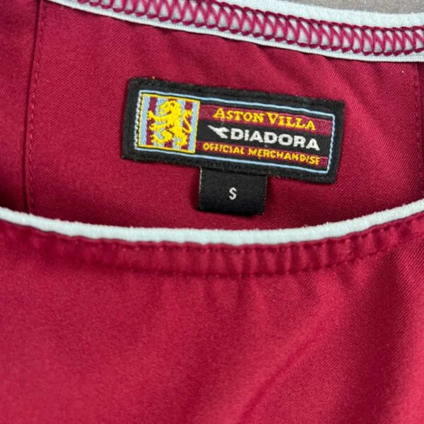 Aston Villa 2003-04 Diadora hazai Juan Pablo Angel foci mez S-es