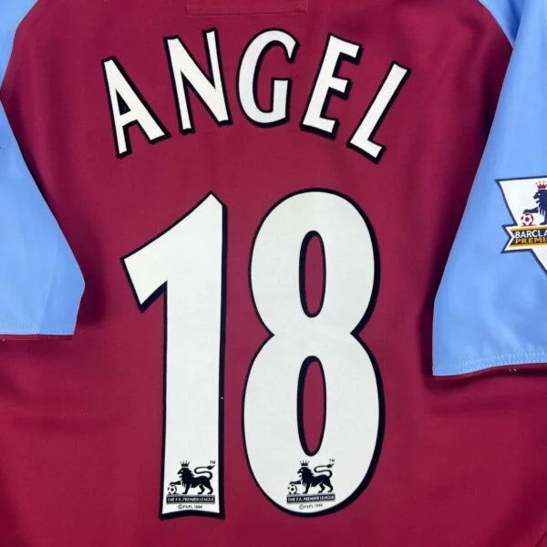 Aston Villa 2003-04 Diadora hazai Juan Pablo Angel foci mez S-es