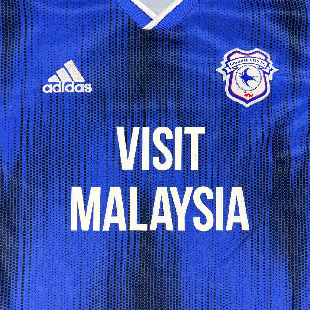 Cardiff City 2019-20 Adidas home football shirt size M