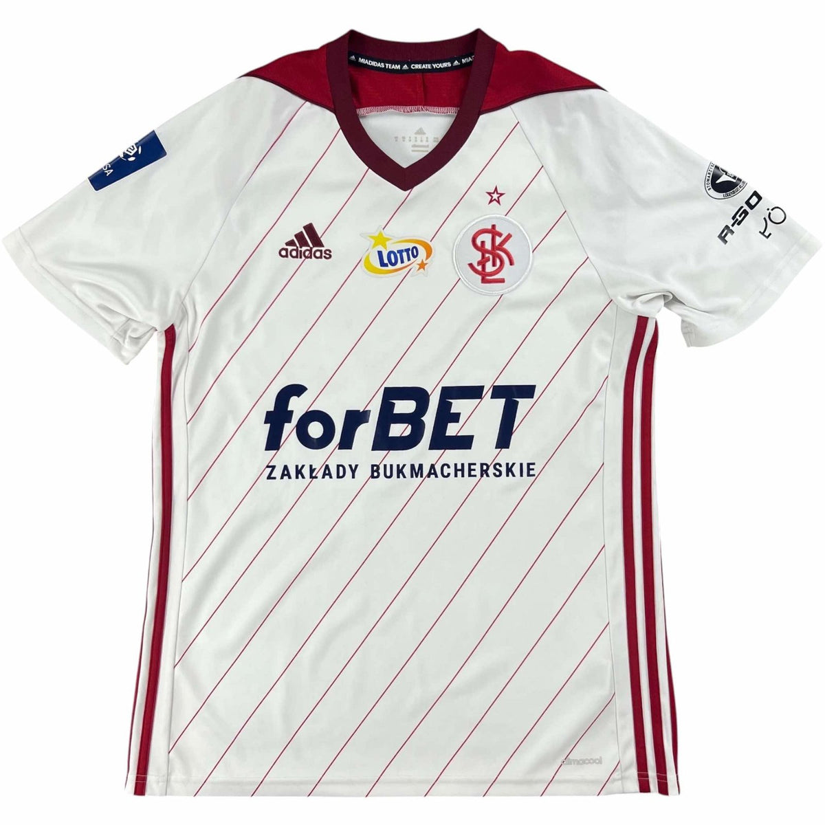 LKS Lodz 2019-20 Adidas home football shirt size M