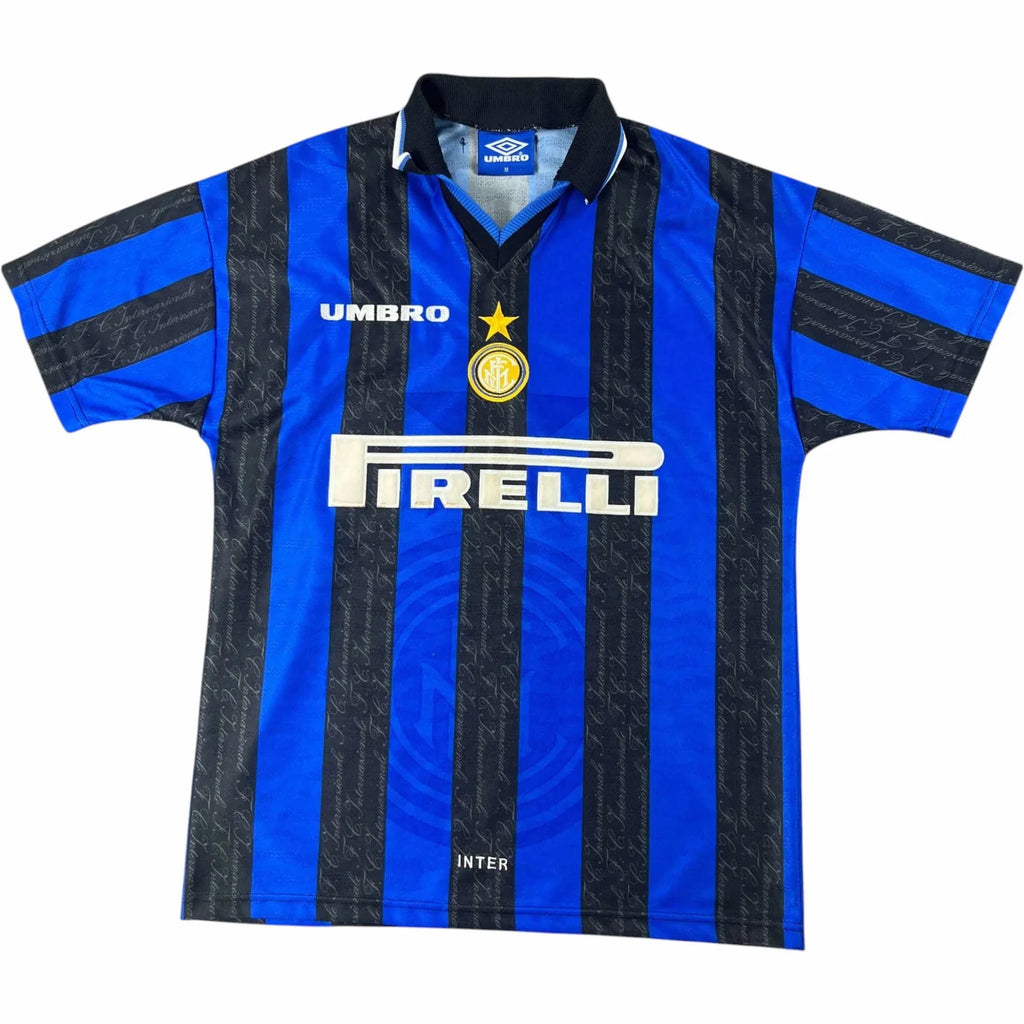 Inter Milan 1996-97 Umbro home Maurizio Ganz football shirt size M