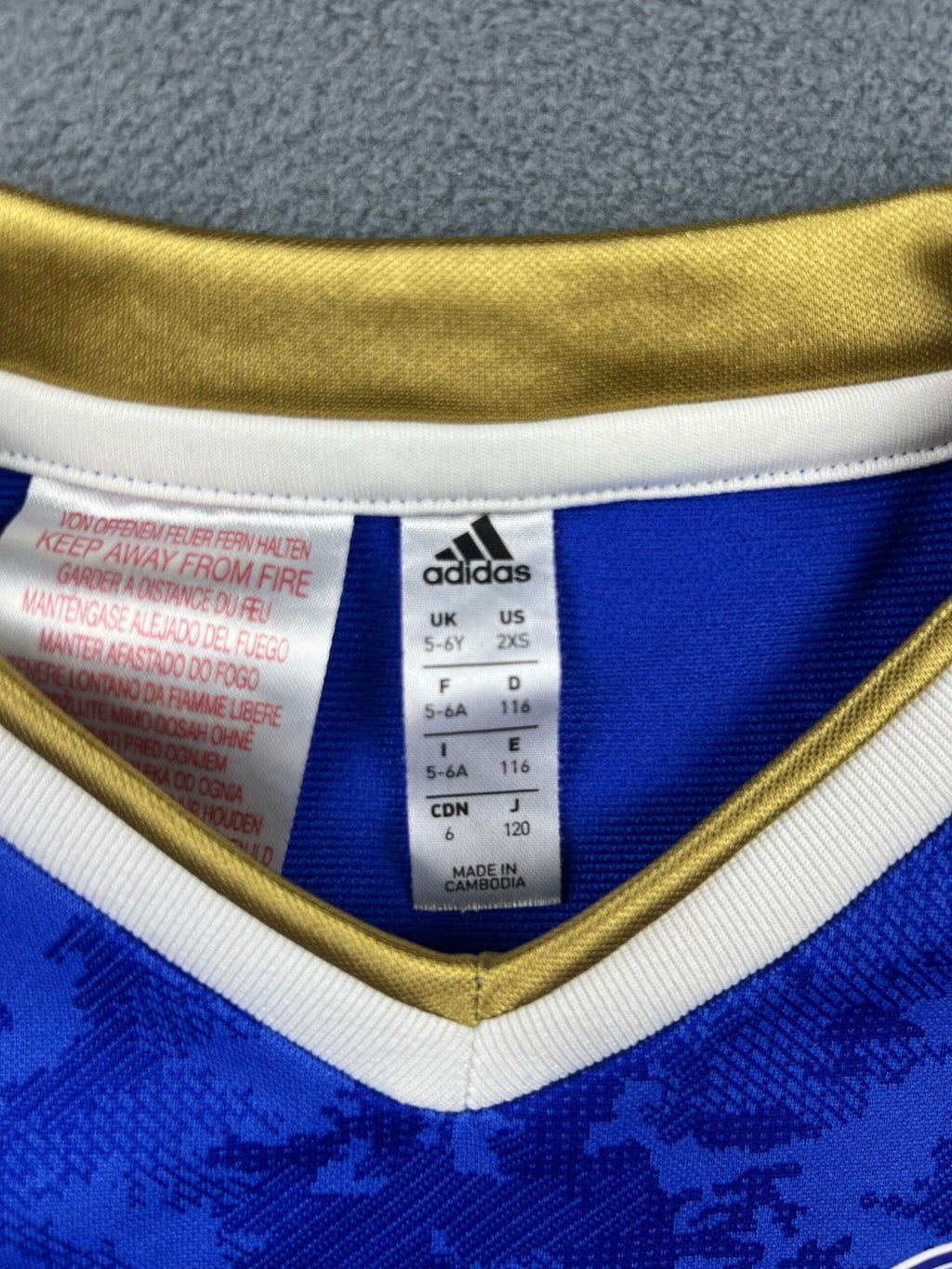 Leicester City 2021-22 Adidas hazai foci mez gyerek 116-os