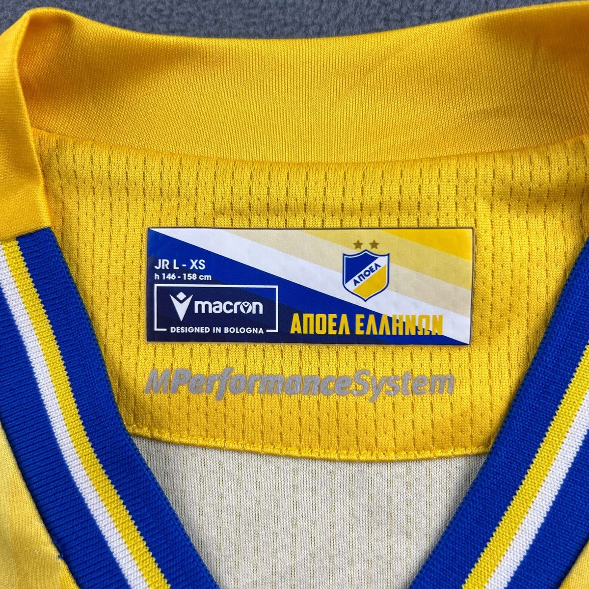 Apoel Nicosia 2023-24 Macron home football shirt size 152