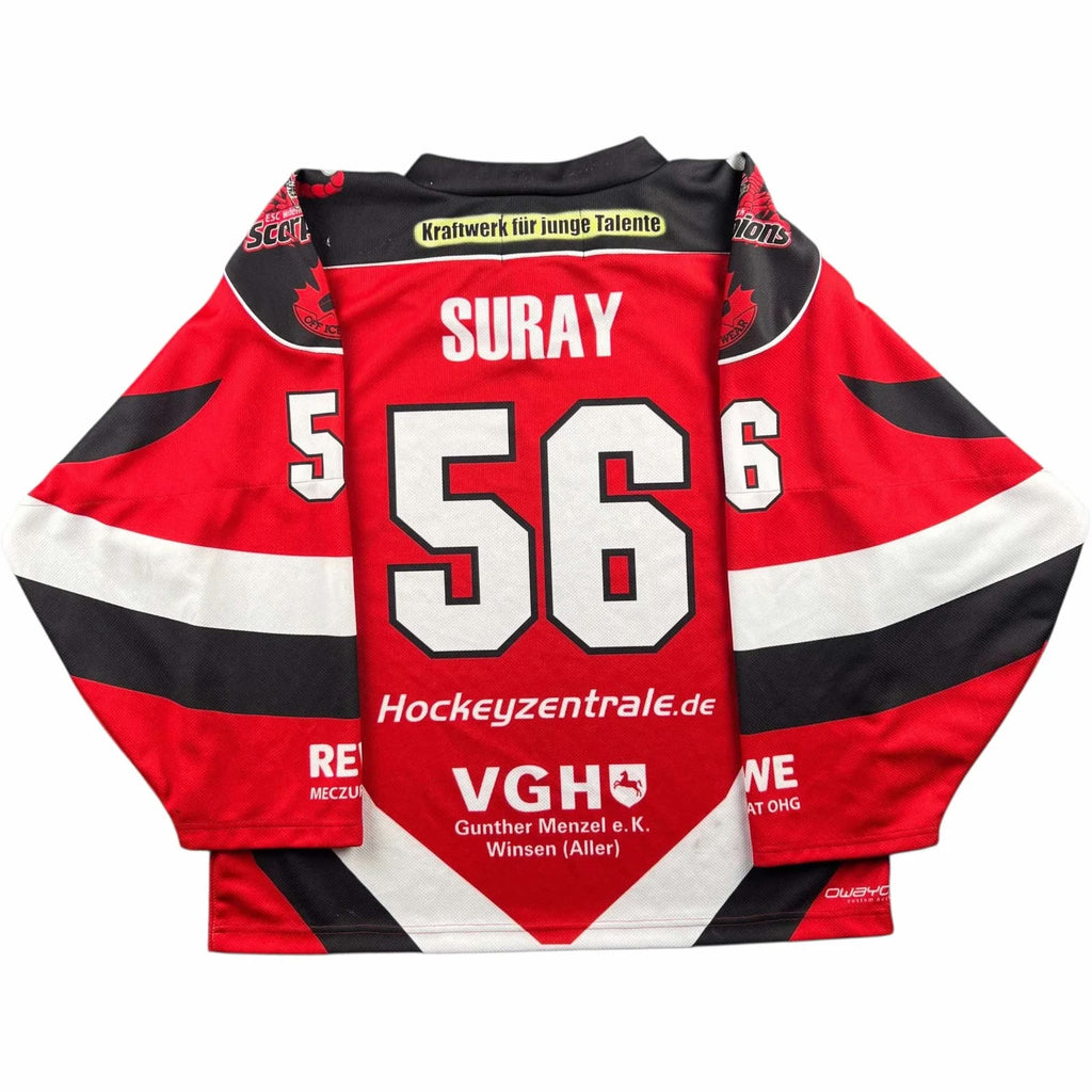 ESC Wedemark Scorpions #56 Suray Owayo ice hockey jersey size M